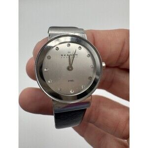 Skagen Freja Lille 358XSSLBC Women’s Watch Black Leather New Battery